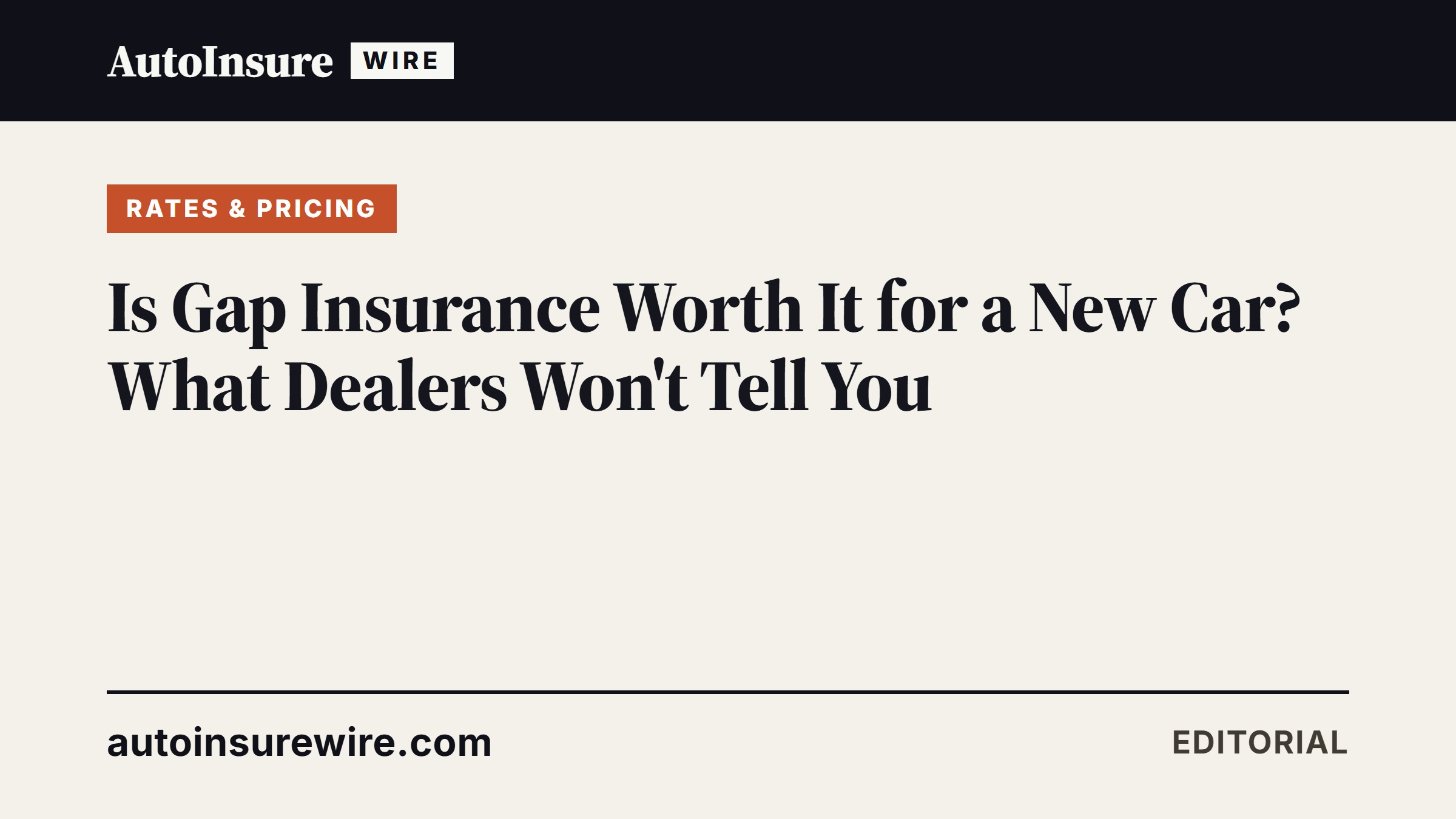 Is Gap Insurance Worth It for a New Car? What Dealers Won't Tell You